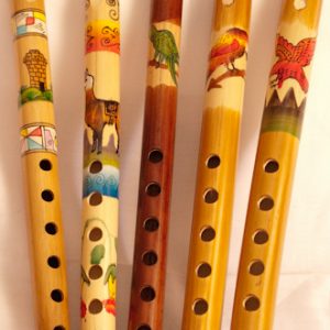 PPF006-Pinkillo traditional Aymara culture small bamboo flutes $6.99ea